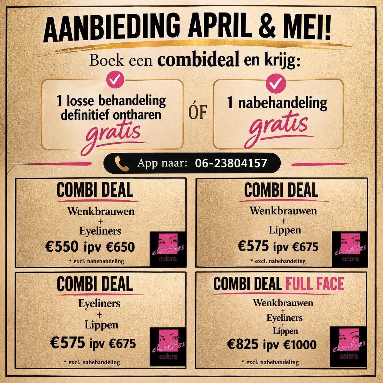 Aanbieding april en mei combideal
